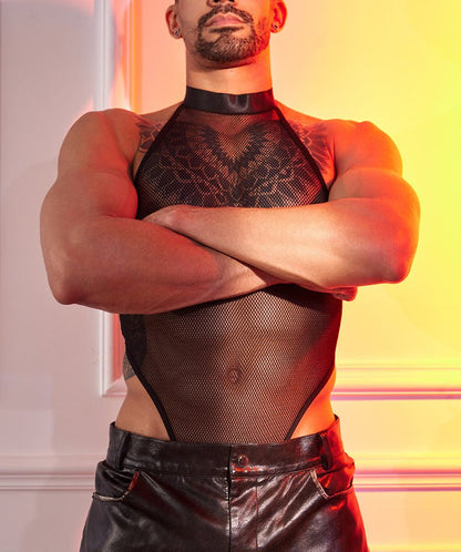 Men’s Mesh Thong Bodysuit - LTY061