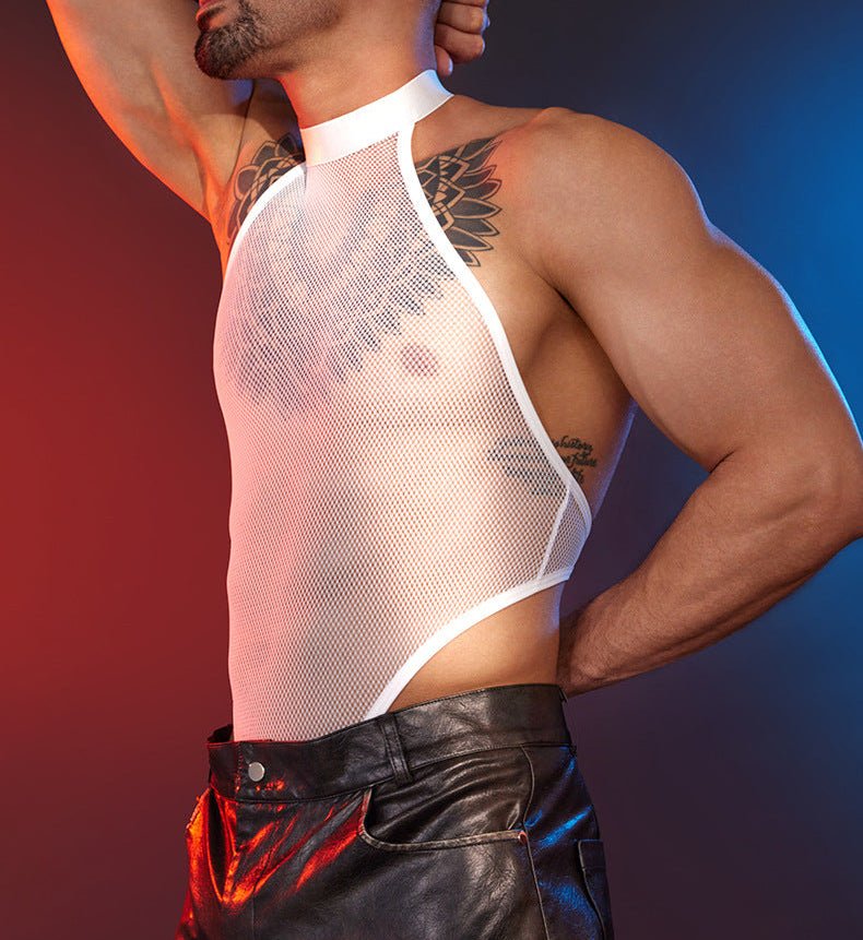 Men’s Mesh Thong Bodysuit - LTY061