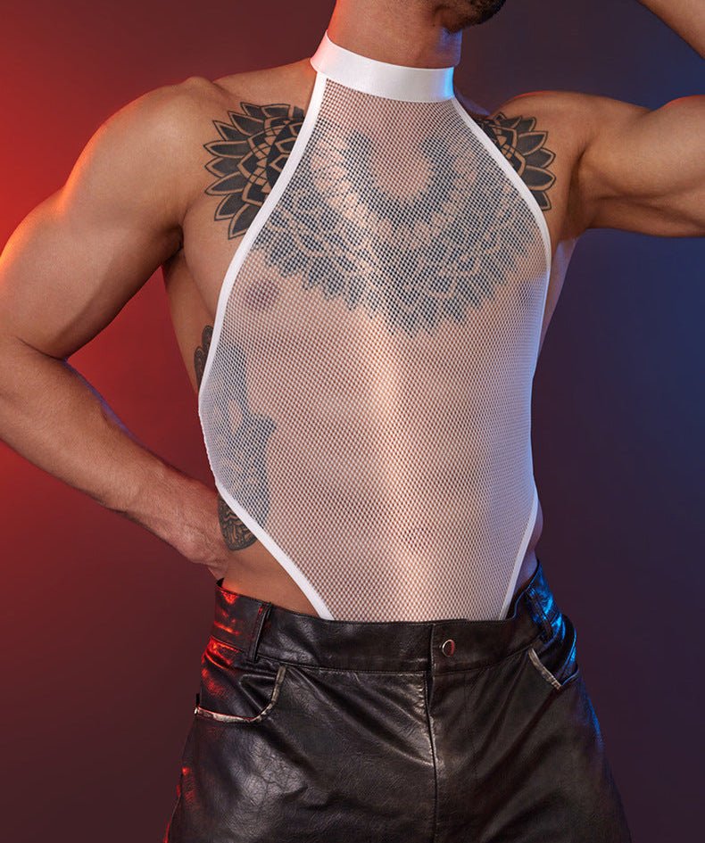 Men’s Mesh Thong Bodysuit - LTY061