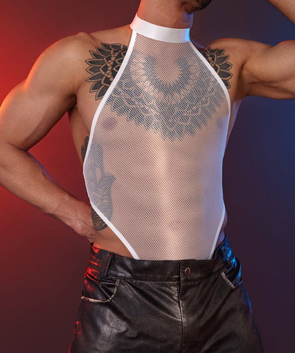 Men’s Mesh Thong Bodysuit - LTY061