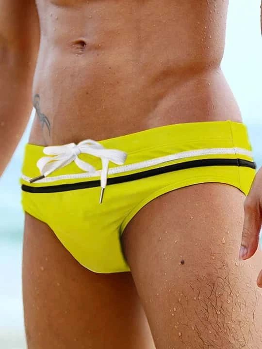 Men's Nylon Bikini Swim Briefs - YK025