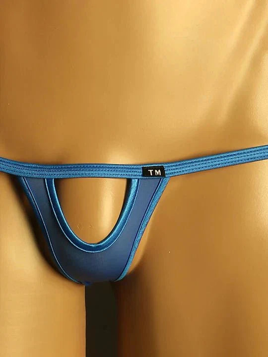 Men's Sexy Front Hollow Design No-Take-Off Thong - DZK056