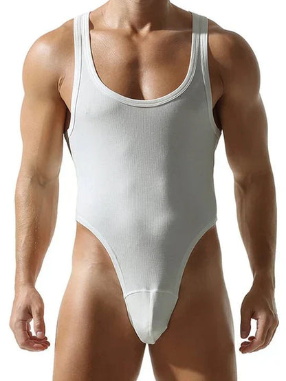 Men's Sexy High Cut T-Back Bodysuit - LTY034