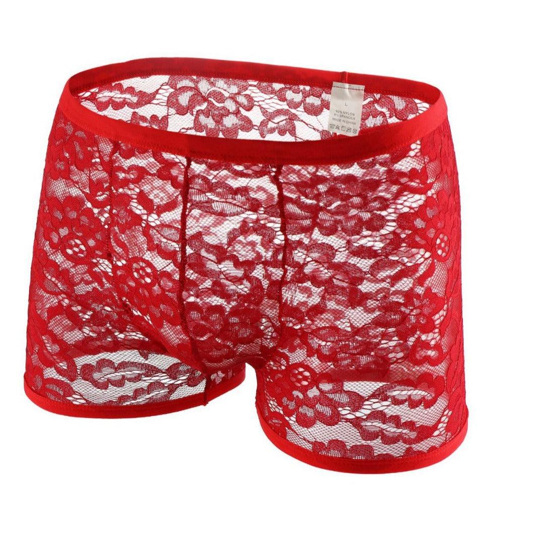 Men's Sexy Lace Boxer Briefs - PJK031