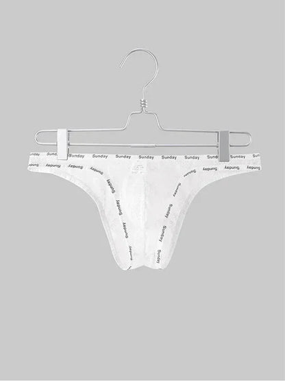 Men's Sexy Low-Rise See-Through Mesh Elastic Briefs - SJK012