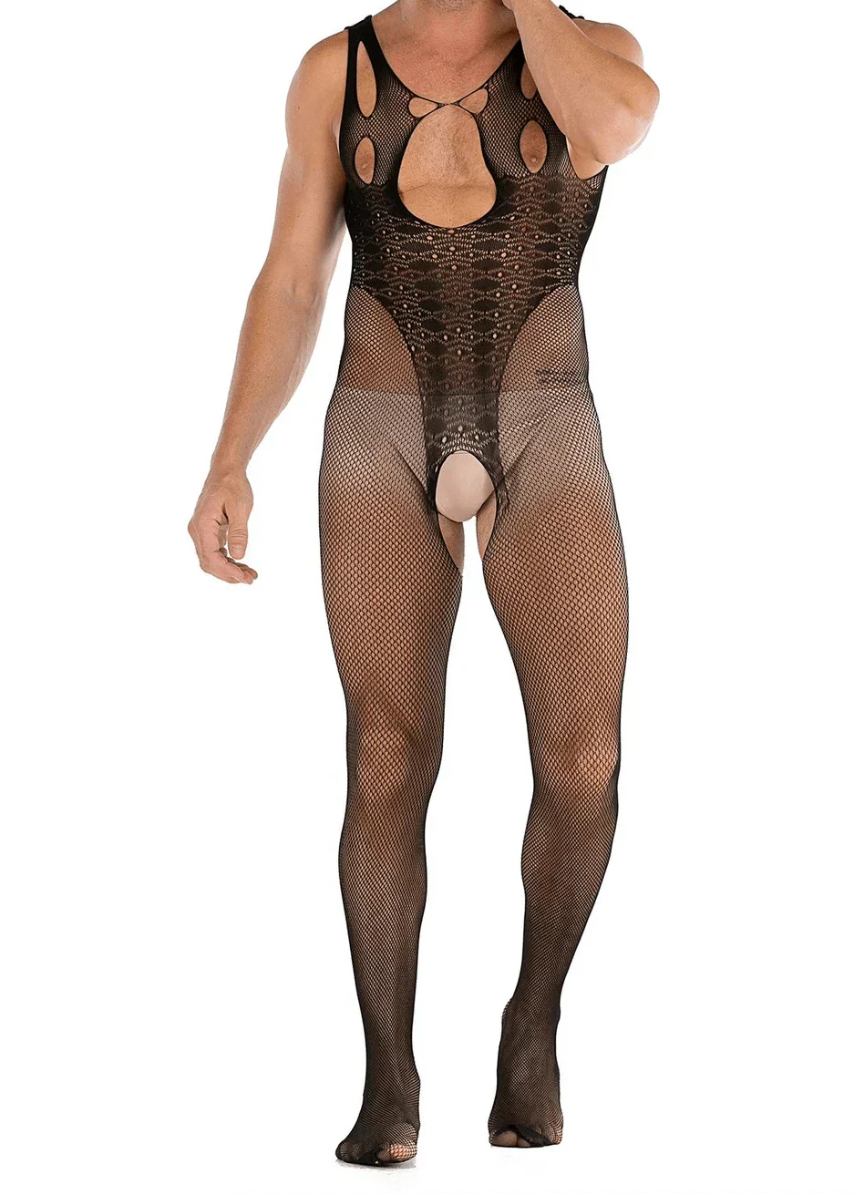 Men's Sexy Mesh Bodystocking - LTW038