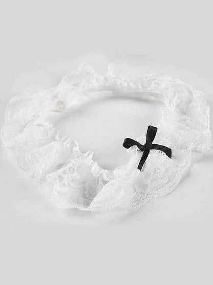Men's Sexy Mesh Maid Uniform Set - ZF005