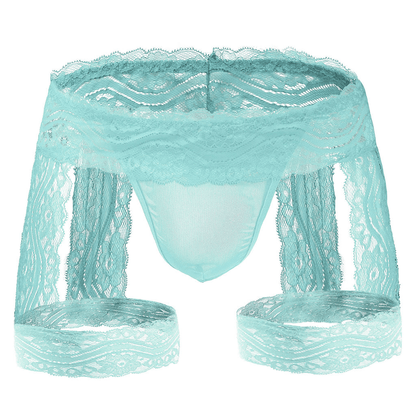 Men’s Sheer Lace Underwear Sexy See-Through Pouch Briefs - HDZ036
