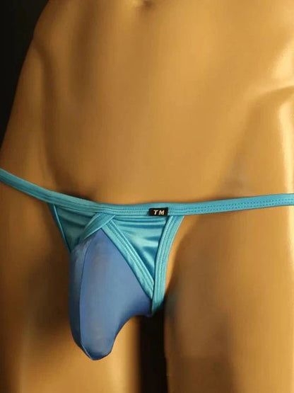 Men's Silky Breathable Spliced Elephant Thongs - DZK047
