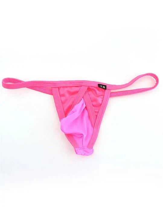 Men's Silky Breathable Spliced Elephant Thongs - DZK047