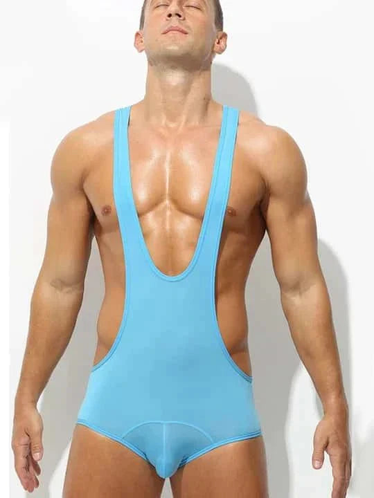 Men's Silky Thin Smooth Bodysuit - LTY009