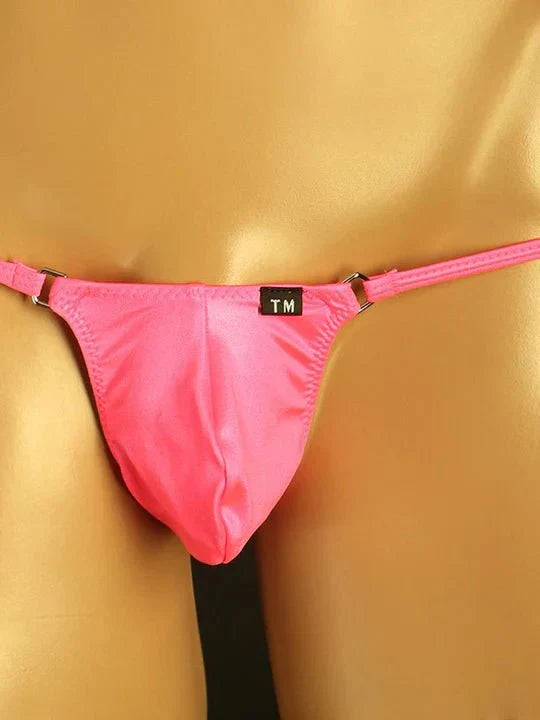 Men's Silky Thong - Spacious Pouch & Playful Colors - DZK015