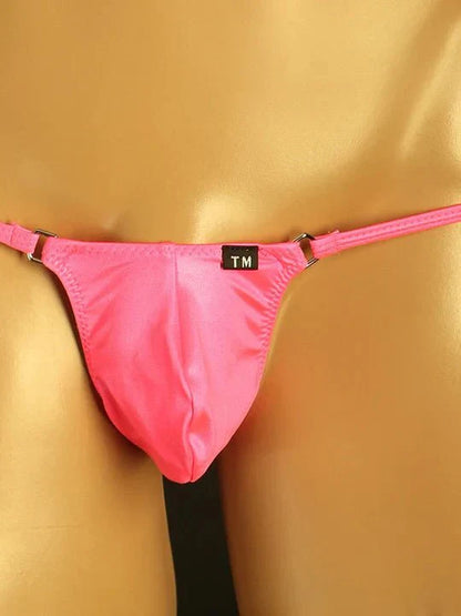 Men's Silky Thong - Spacious Pouch & Playful Colors - DZK015