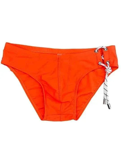 Men's Single Side Tether Low Rise Swim Briefs - YK035
