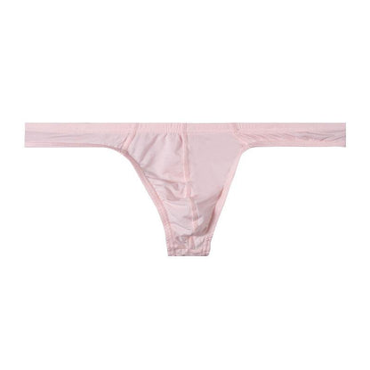 Men's Solid Color Low Rise High Cut Thongs - DZK020