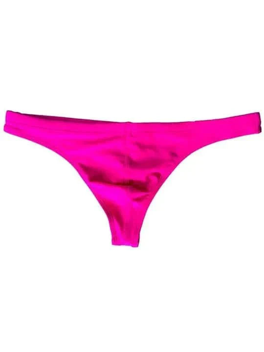 Men's Solid Color Low Rise Swim Thong - YK032