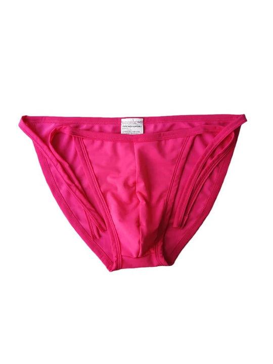 Men's Solid Colour Lace-up Sexy Swim Briefs - YK002