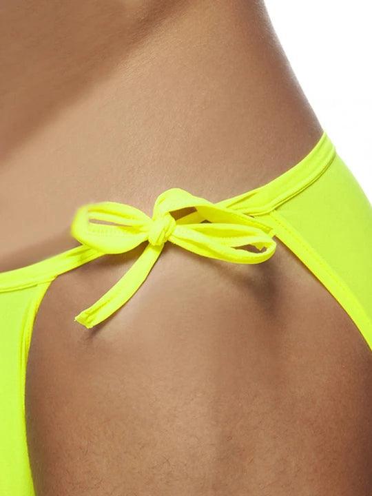 Men's Solid Colour Lace-up Sexy Swim Briefs - YK002