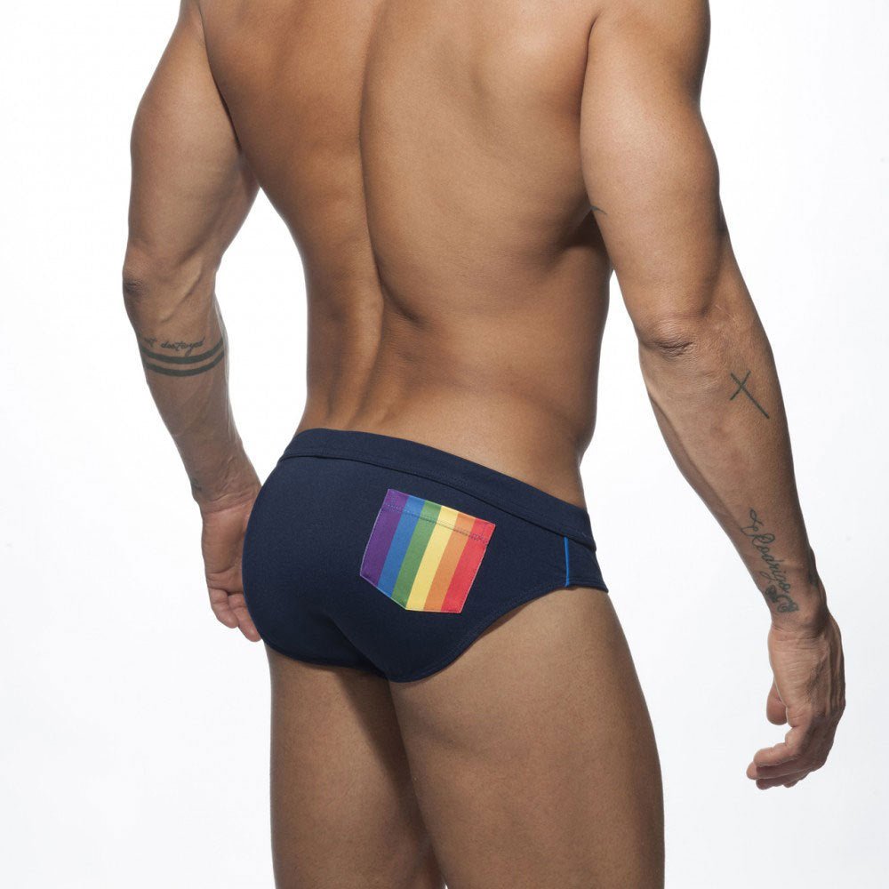 Men's Striped Bikini Swim Briefs - YK068