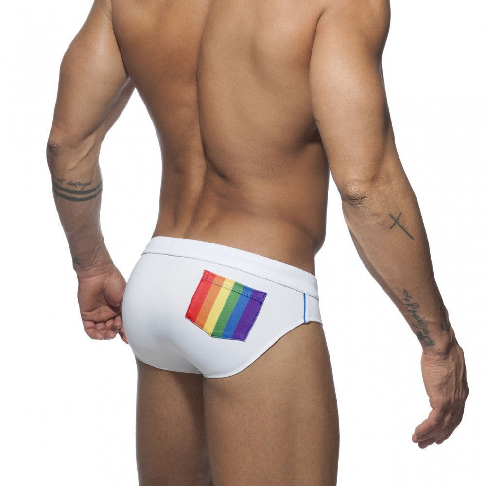 Men's Striped Bikini Swim Briefs - YK068
