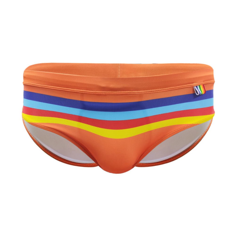 Men's Summer Fit Print Swim Briefs - YK020