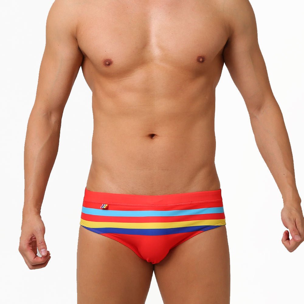 Men's Summer Fit Print Swim Briefs - YK020