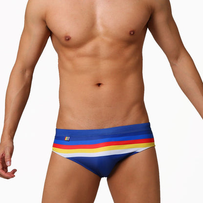 Men's Summer Fit Print Swim Briefs - YK020