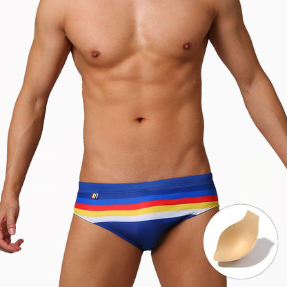 Men's Summer Fit Print Swim Briefs - YK020