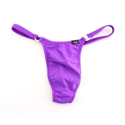 Men's T-Back Thong - Ice Silk with Side String Design - DZK024