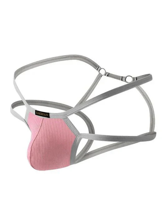 Men's Thin Strap Hollow Breathable Cotton Jockstrap - HDZ038