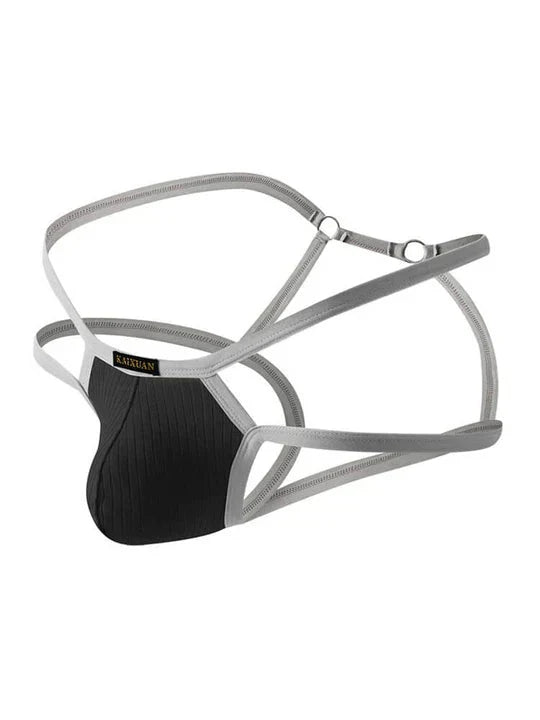 Men's Thin Strap Hollow Breathable Cotton Jockstrap - HDZ038