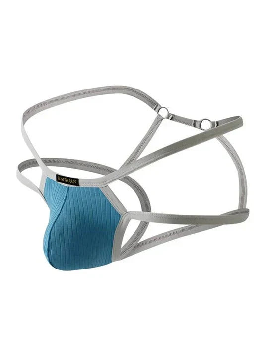 Men's Thin Strap Hollow Breathable Cotton Jockstrap - HDZ038