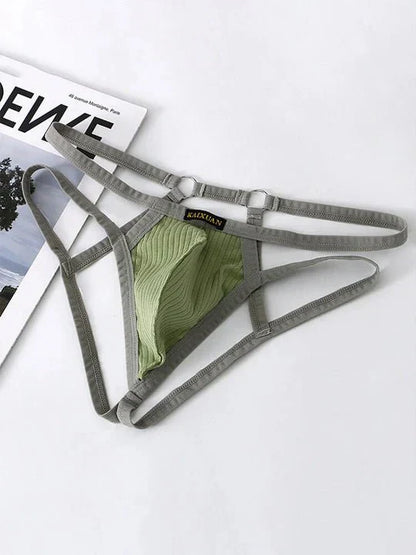 Men's Thin Strap Hollow Breathable Cotton Jockstrap - HDZ038