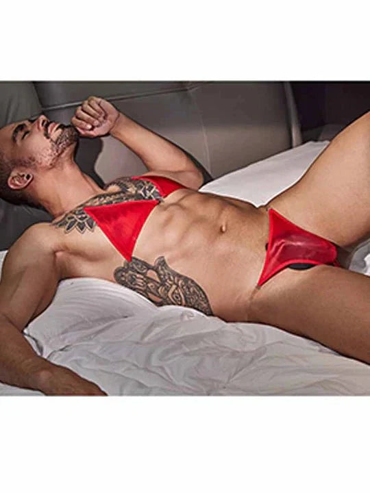Men's Thin Transparent Lingerie Set - QQNY026