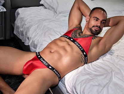 Men's Thin Transparent Lingerie Set - QQNY028