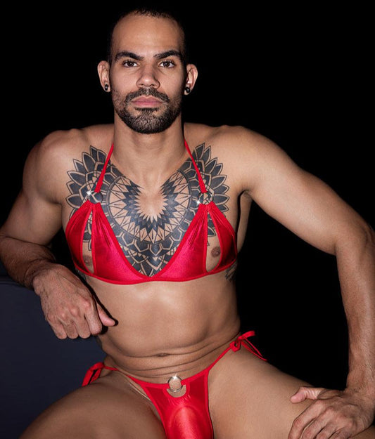 Men's Thin Transparent Lingerie Set - QQNY029