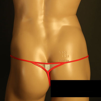 Men's Transparent Mesh T-Back Underwear - DZK030