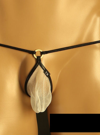 Men's Transparent Mesh T-Back Underwear - DZK030