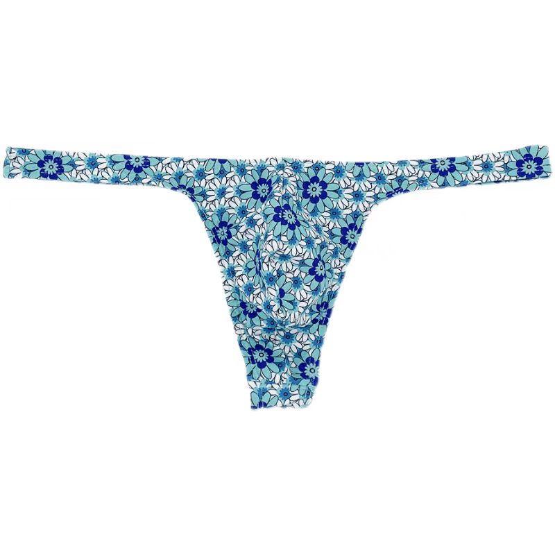 Men's Triangle Sexy Low-Rise Seamless Thong Swimwear - YK060
