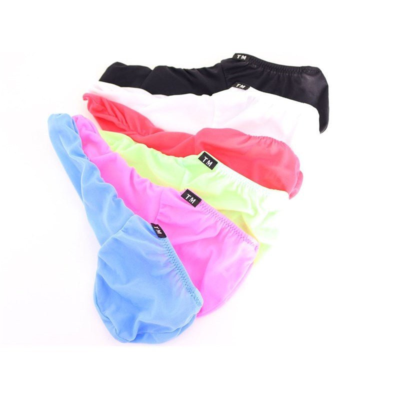 Men's U-Shaped Pouch Underwear Stretchy Ice Silk Cock Sock Erotic Lingerie - JJT022
