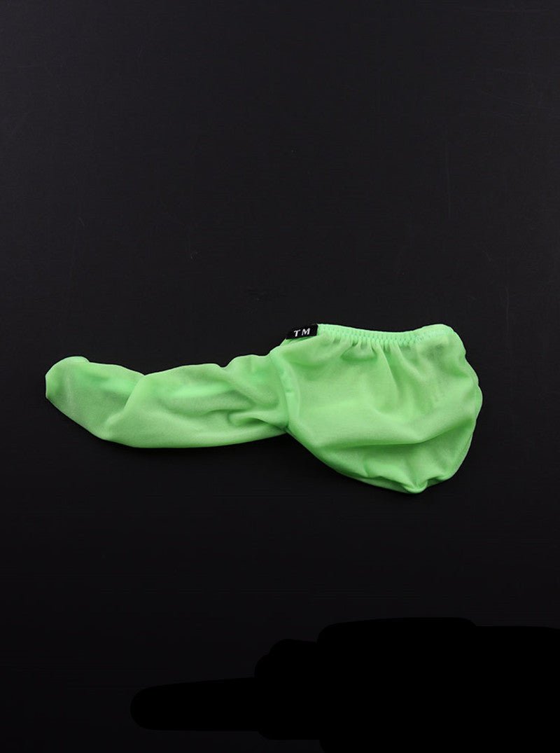 Men's U-Shaped Pouch Underwear Stretchy Ice Silk Cock Sock Erotic Lingerie - JJT022