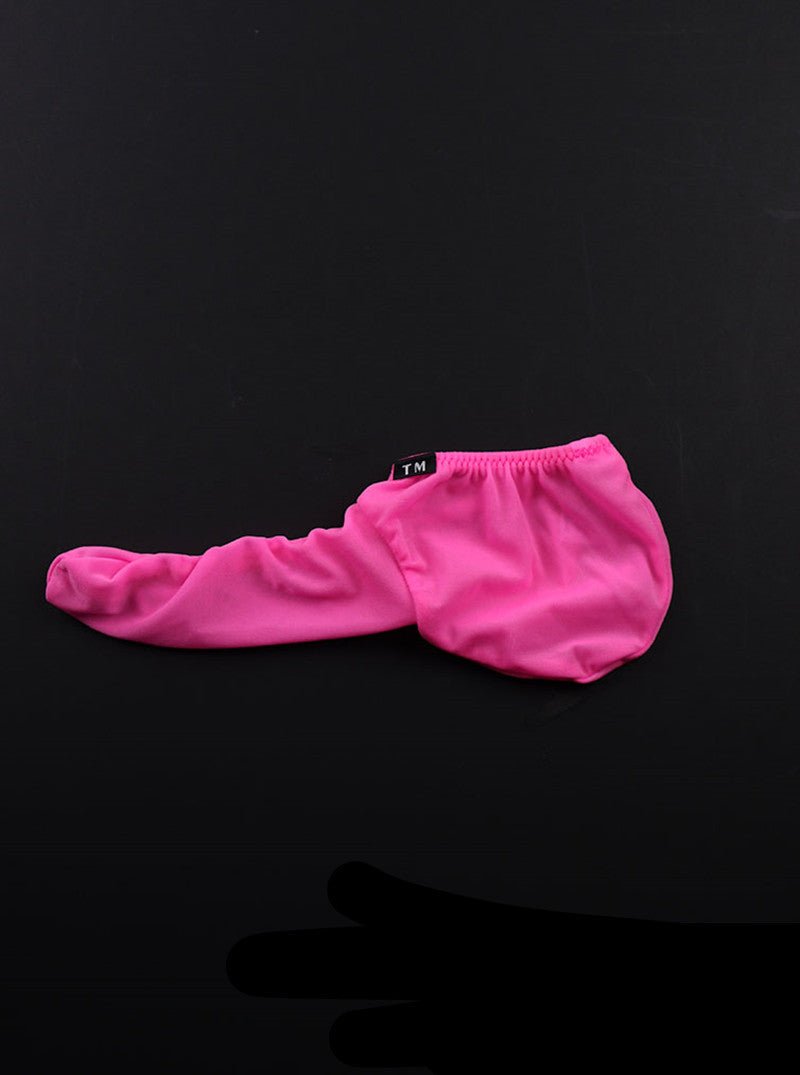 Men's U-Shaped Pouch Underwear Stretchy Ice Silk Cock Sock Erotic Lingerie - JJT022
