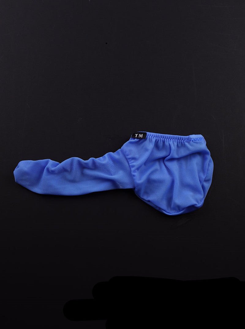 Men's U-Shaped Pouch Underwear Stretchy Ice Silk Cock Sock Erotic Lingerie - JJT022