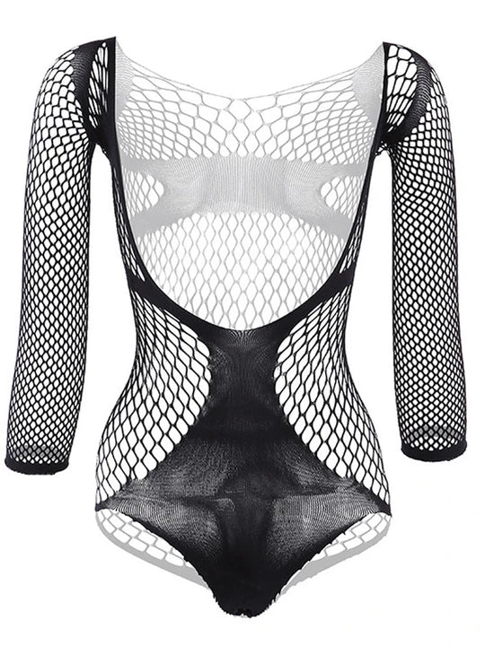 Men's V-Neck One-Piece Mesh Suit - LTW019