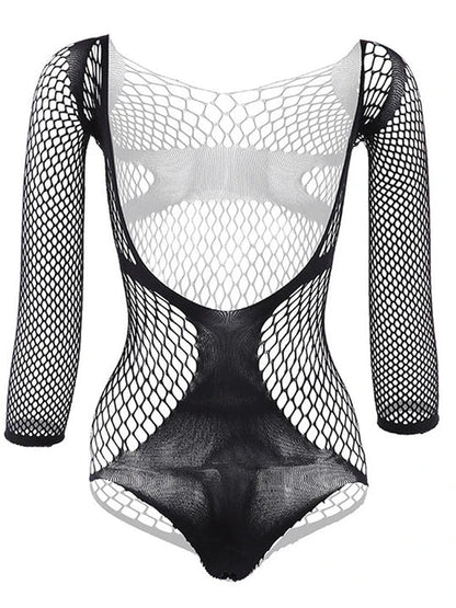 Men's V-Neck One-Piece Mesh Suit - LTW019