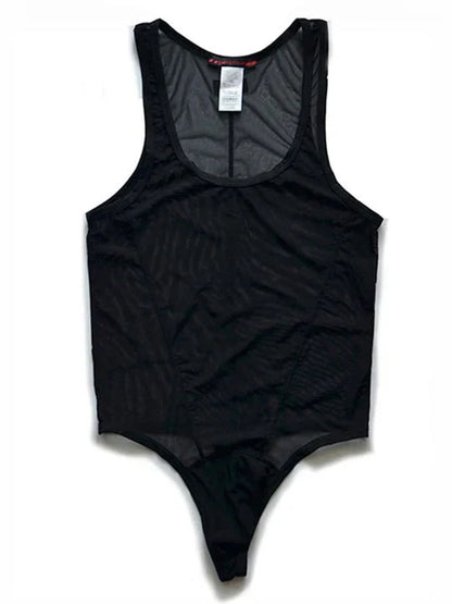 Mesh Breathable Nylon Bodysuit - LTY043