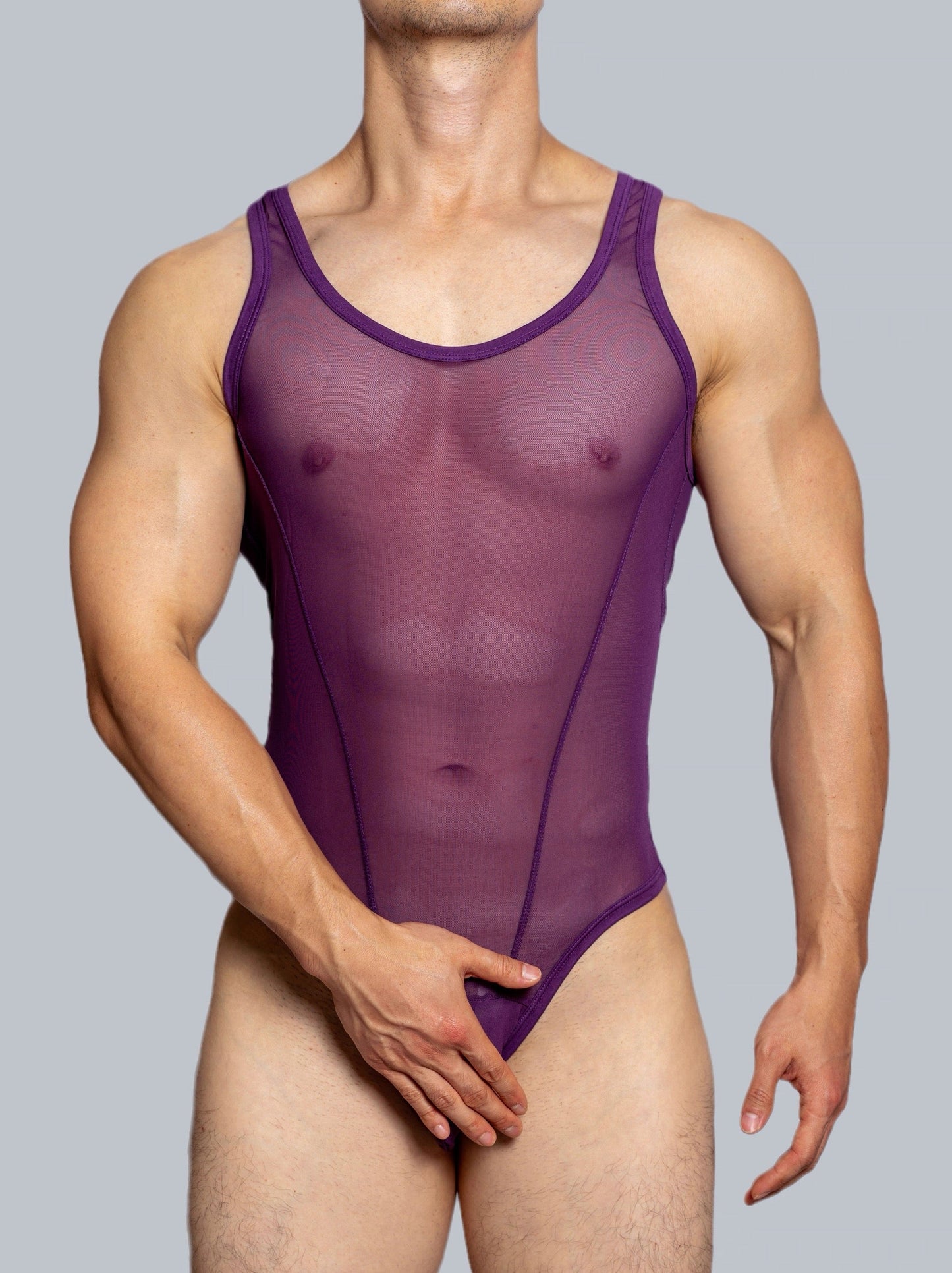 Mesh Breathable Nylon Bodysuit - LTY043