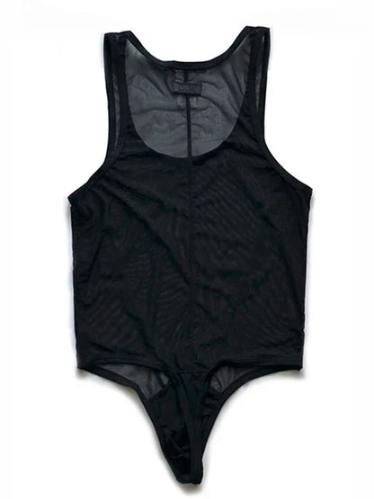 Mesh Breathable Nylon Bodysuit - LTY043