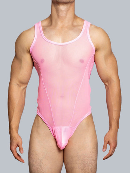 Mesh Breathable Nylon Bodysuit - LTY043