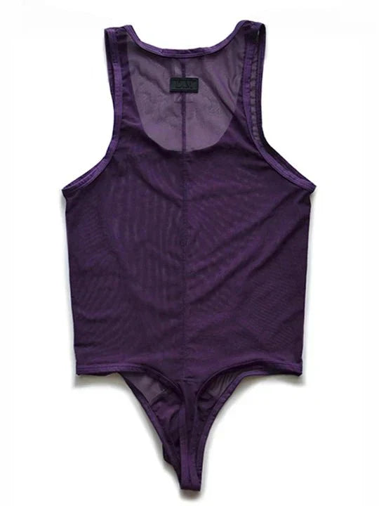 Mesh Breathable Nylon Bodysuit - LTY043